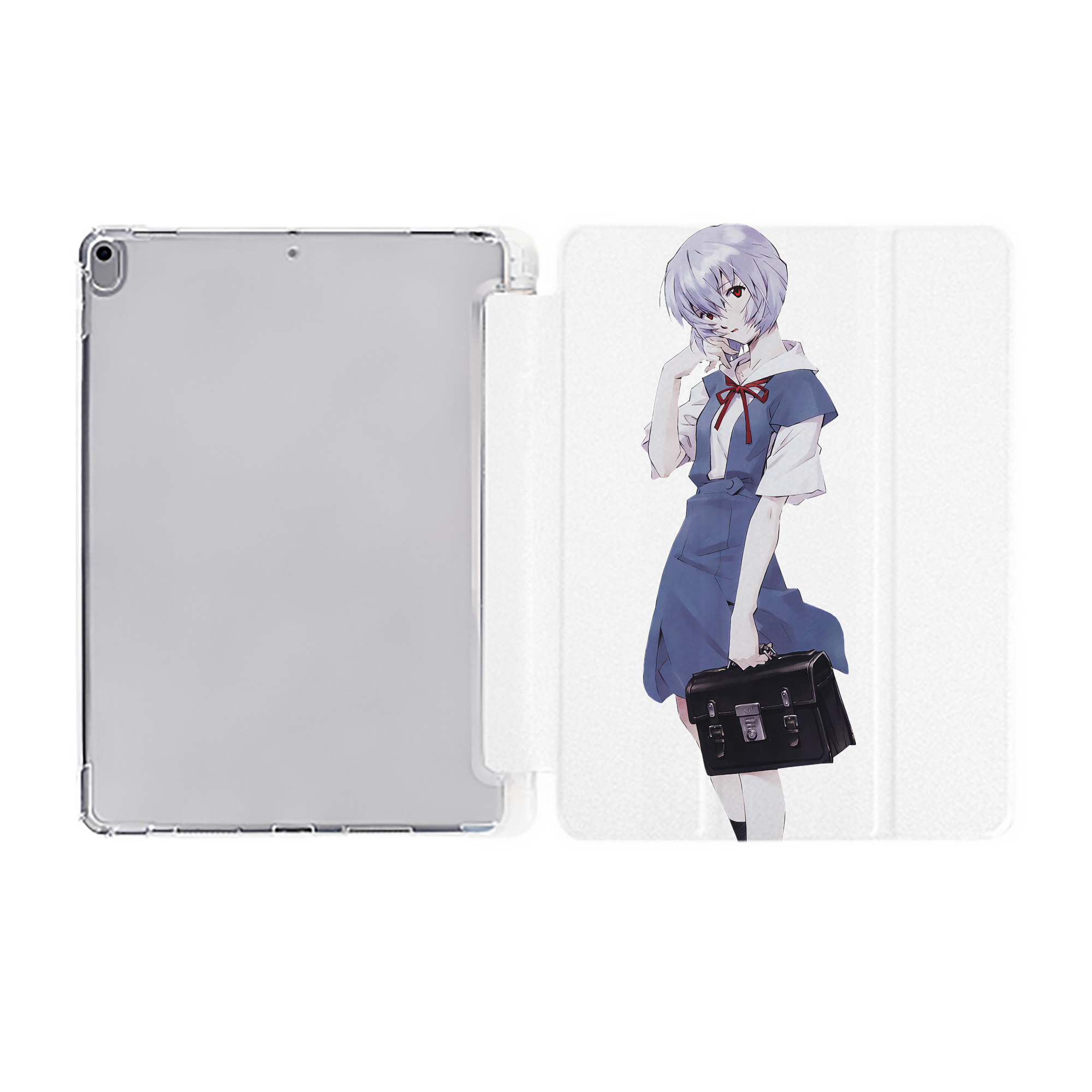 （画像用） EVA 新世紀エヴァンゲリオン IPad ケース ペン収納付き 三つ折りスタンド PUレザー×シリコン 対応機種9.5/10.5/10.9インチ